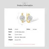 Boucles d'oreilles Vistoso authentique 14k 585 boucles d'oreilles à clip en or jaune pour femmes magnifiques fleurs diamants de luxe de luxe de luxe
