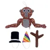 Toys en peluche orang-outan colorés Cross-fronts-fronts à chaud