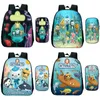 Plecak 2pcs/Sets The Octonauts Toddler Bags Bags Dzieci Szkoły Pen Pen Bag dla chłopców z kreskówek Kreskówki