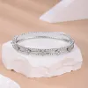 Bracelets Follow Cloud Total 0.68ct 40PCS 1.6mm Moissanite Bracelets Lab Diamond Bangle 925 Sterling Silver 17cm for Women Fine Jewelry