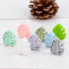 LOFCA 30PCS Monstera Deliciosa Silicone Beads BPA Free Soft Love Leaf Onslace Netclace Baby Beaby Beaby Toy Diy Chain 240422