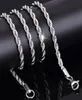 Fashion Mens Hip Hop Chain Collar de brillo de lujo Collar de clavícula con clases Silver Gold Color Rope para mujeres Men 3mm5408219