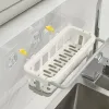 Organisation du support d'évier éponge de cuisine punchfree drain rack de rangement étagère de rangement étagères de salle de bain suspendues accessoires d'organisateur