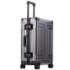 Bagaglio a gustodream Nuovo valigia in alluminio Valuta da viaggio hard Case Alluminio Rolling Baggage 20 "24" 26 "29" pollici con ruota universale