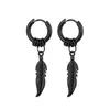 Other Fashion Punk Black Arrow Stainless Steel Drop Earrings For Women Men Gothic Street Pop Hip Hop Ear Jewelry Statement 240419