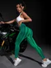 Dames Tracksuits Summer Dames sportbroek naadloze strakke broek Hoge taille Aurora Loot plooien Praai passende yoga -training YQ240422