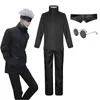 Аниме костюмы Jujutsu jjk манга аниме Satoru Gojo Cosplay Come Eye Patch Wigs Fr Hallown Party Men Women Y240422