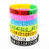 50PC New Design Classi Logo Music Note Silicone Wristband Bracelet for Student Black White 288w