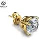 Hete groothandel dames unieke kleine luxe glanzende 14k 18k gouden diamant moissanite stud oorbellen