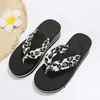 Slippers Leopard Flats Plataforma Mulheres CLIPE TOE SANDALS Sapatos de praia 2024 Verão Flipes Slingback Slides MUJER ZAPATOS