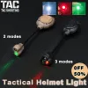 Hjälmar Wadsn Tactical Helmet Light Strobe Red Green White With Ir 3 Mode Safety Sign Light Fast Helmet Lamp utomhusjakt Tillbehör