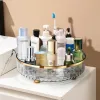 Organisation rotierender kosmetischer Organizer Leicht Luxus -Parfüm Hautpflege Organisator Transparent Make -up Aufbewahrungsschale für Schmuck Aromatherapie