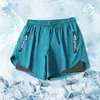 Sommer Eisseide Sets Männer Outdoor Marathon Tracksanzuiten Weste Shorts Trendy Jugendqualität Kleidung Schnell trockenen Atemzugsanzüge 240412