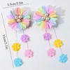 Hair Accessories 2Pcs Sweet Pearl Tassels Hairpins Kids Rhinestone Barrettes Ribbon Rose Flower Clip Girls Headwear Party