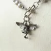 Pendants Mistletoe 925 Sterling Silver Vintage Flying Cat Pendant Dangle Charm Jewelry