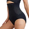 Women's Panties Flarixa High Waist Tummy Control For Women Flat Belly Shaping Briefs Sexy Hollow Out Underwear Body Shaper Underpants