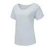 Shortsleeved Tshirts for Lets Lets wygodne wierzch O solidne krótkie rękawy T koszulka bluzka stretch wakacyjne bluzki 240422