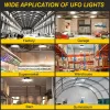 150W UFO LED High Bay Light 0-10V Dimmable 21000 Lumens 5000K IP65 Waterproof Shop Warehouse Lighting Fixture