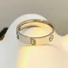 Of Love Design Sense Promise Ring Ring Classic Mens and Womens Elegant Diamonds Bijoux Couple Smooth Style Non FaDing with Cart Original Anneaux