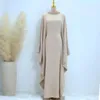 Roupas étnicas Marrocos Kaftan Women Batwing Sleeve Soly Maxi Dress 2024 Eid Jalabiya Dubai Turquia Abaya Ramadã Vestido Islâmico