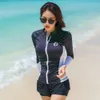 Neue koreanische Version Paar Tauchanzug sexy und modisch hoch getailte Bauchabdeckung, die zweiteilige Frauen-3-teilige Badeanzug von Frauen bedecken
