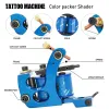 Machine Professional Coil Tattoo Machine 10 Wraps Coil Cast Iron Tattoo Gun Frame for Liner Shader Tattoo Needles Power Supply