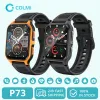 Kontroll Colmi P73 1.9 "Outdoor Military Smart Watch Men Bluetooth Ring Smartwatch för Xiaomi Android iOS, IP68 Vattentät fitnessklocka