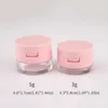 Storage Bottles Portable Reusable Lightweight Loose Powder Jar Plastic Cosmetics Container With Sieve Pink Bulk Box