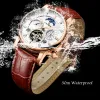 Kits Kinyued Top Brand Men's Watch Mechanische Wirstwatches Luxus -Skelett Automatische Uhrwerks Uhren für männliche Reloj Hombre