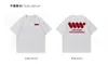 Style coréen INS TRENDY BRAND STREET T-shirt imprimé couple Summer Y2k Simple Hip-Hop blanc et gris rond Sports de sports 240422