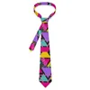 Bow Ties Abstract Geometry Tie Memphis Triangles Graphic Neck Cool Fashion Collar For Adult Leisure Necktie Accessories