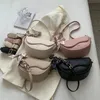 leftside Ribbs Design Small Crossbody Bags for Women 2024 Korean Fi PU Leather Shoulder Bag Lady Underarm Bags Handbags v8Vw#