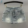 Women's Shorts 2024 Spring/Summer Fashion Spicy Girl Nail Bead Denim Short Skirt For Women
