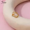 Cluster Rings Joolim High End PVD WaterproofNo Fade Fashion Stataly Opening Curved Wide Ring For Women rostfritt stål smycken grossist