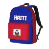 Mochila Unissex Backpack Haiti Flag Haitian Stitch School School Messenger Bag Case Laptop Saco de Viagem Mochila Presente