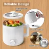 Multicookers Mini Electric Hot Pot,Fast Cooker for Ramen/Soup,Stainless Steel with Overheating Protection, Perfect for Student & Single,1.5L