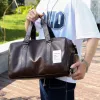 Bolsas de viagem unissex viajar de couro macio mochila luxuosa de alta qualidade fitness masculina bolsa de bagagem de semana com pacote de sapatos