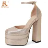 Kleiderschuhe Prxdong Ins 2024 Mode Sommer Qulaity Leder Frauen Pumpen Chunky High Heels Plattform Gold weiße Party Hochzeit Hochzeit