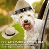 Hundkläder Pet Cowboy Hat Scarf Set Temed Costume Stylish Western Breattable Justerable For Dogs