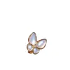 Designer Brand Fashion Van White BEIMU Butterfly Orecchini 925 Sterling Silver placcato con gioielli in oro 18K