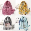 Fashion Scarves Million Polka Floral Fringe Viscose Shawl Scarf Lady High Quality Wrap Headband Bufandas Muslim Hijab Sjaal 18090cm 230821