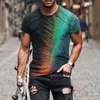 TE-shirt de créateur de mode pour les hommes Casual 3D Imprimé HARAJUKU Personnalité Round Cou Short à manches courtes