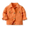 Vestes Spring and Automn Boys Fashion Floy Abèle Couleur de couleur Solide Mabille pour les enfants pour les enfants 6 1-7 ans