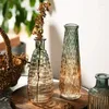 Vasos gradiente de relevo vertical recipiente inseriean Creative decoração de hierarquia visual vaso de flores com pescoço elegante para casa