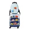 Suitcases 18 Inch ABS Kids Travel Suitcase On Wheels Child Gift Cartoon Rolling Luggage Cute Boy Girls Bag