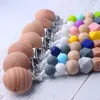 Gratis personligt namn Baby Pacifier Holder Food Grade Chew Silicone Toething Clip med Born Gift Antidrop Chain 240418