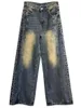 Jeans femminile kapital velluroy gemstone pantaloni bagliori lavati uomini donne sovradimensionali di jeaneryolq