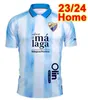 2024 Jerseys de football Malaga 23 24 Away Juanpi Luis Munoz Febas Adrian Football Shirt Burgos Casas Juankar Camiseta de Futbol Juande Febas Uniforms Men Kids Kit Top