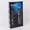 Clippers kemei 2 teste ricaricabili rasoi elettrici ricaricati alternati di rasatura elettronica per la macchina rotanti per capelli rotanti