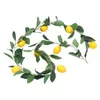 Fleurs décoratives Garland artificiel suspendu vigne rotin branches jaunes pour le mur de la porte d'entrée ()